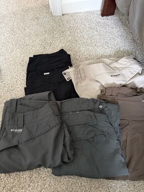Columbia Women's Lightweight Hiking Pants - Black, Gray, Khaki, Brown